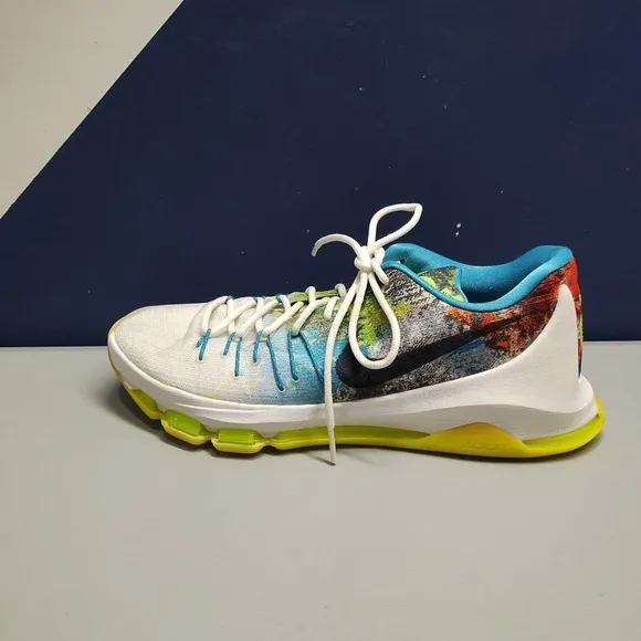 Nike KD 8 'N7' Sneaker Shoes Mens Size 11.5 Multi Round Toe Lace Up 811363-123
