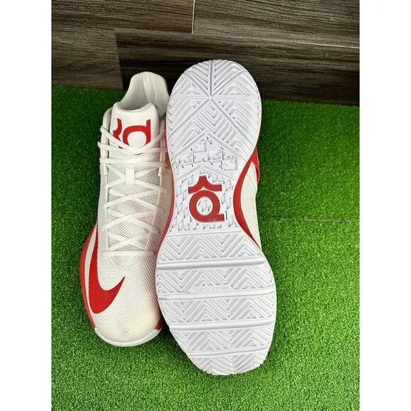 Nike KD Trey 5 IV RED/WHITE  Basketball Shoes Kevin Durant SZ 17 RARE 856484-161