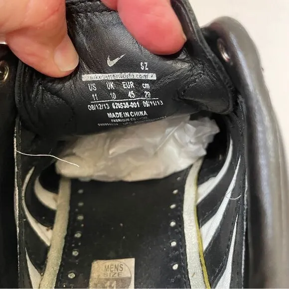 NIKE LUNAR CLAYTON GOLF SHOES IN BLACK LEATHER