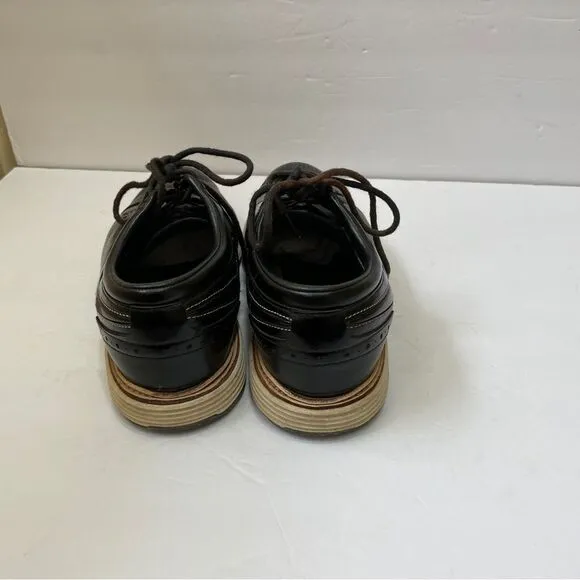 NIKE LUNAR CLAYTON GOLF SHOES IN BLACK LEATHER