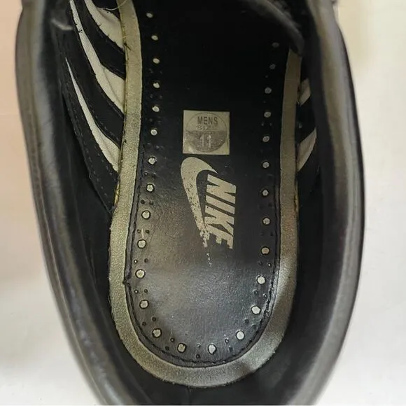 NIKE LUNAR CLAYTON GOLF SHOES IN BLACK LEATHER
