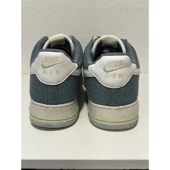 Nike Mens Air Force 1 07 Shoes Sz 14 Sneakers Recycled Canvas Blue CN0866-001