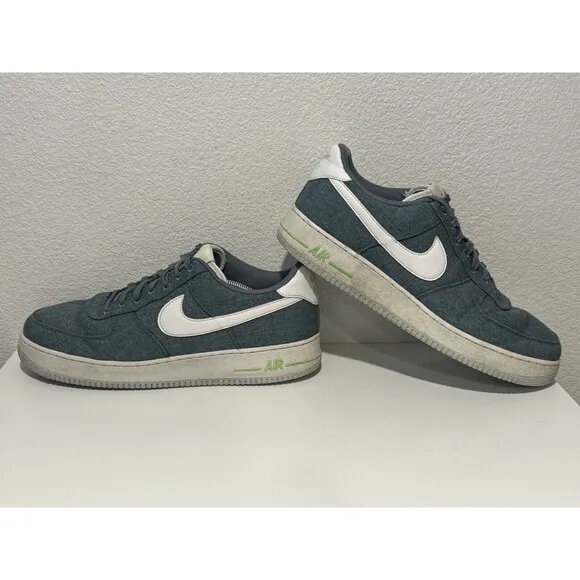 Nike Mens Air Force 1 07 Shoes Sz 14 Sneakers Recycled Canvas Blue CN0866-001