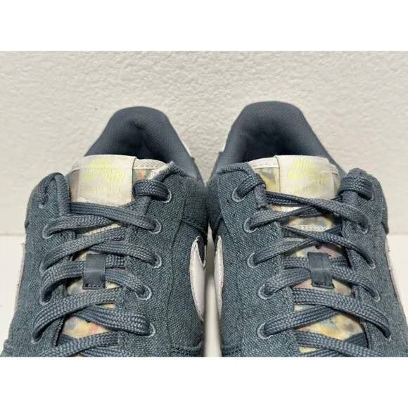 Nike Mens Air Force 1 07 Shoes Sz 14 Sneakers Recycled Canvas Blue CN0866-001