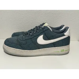 Nike Mens Air Force 1 07 Shoes Sz 14 Sneakers Recycled Canvas Blue CN0866-001