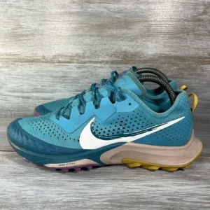 Nike Mens Air Zoom Terra Kiger 7 CW6062-400 Turquoise Blue Running Shoes Size 8