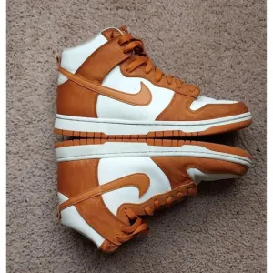 Nike Men's Dunk High Monarch Canvas Orange White Size 7.5