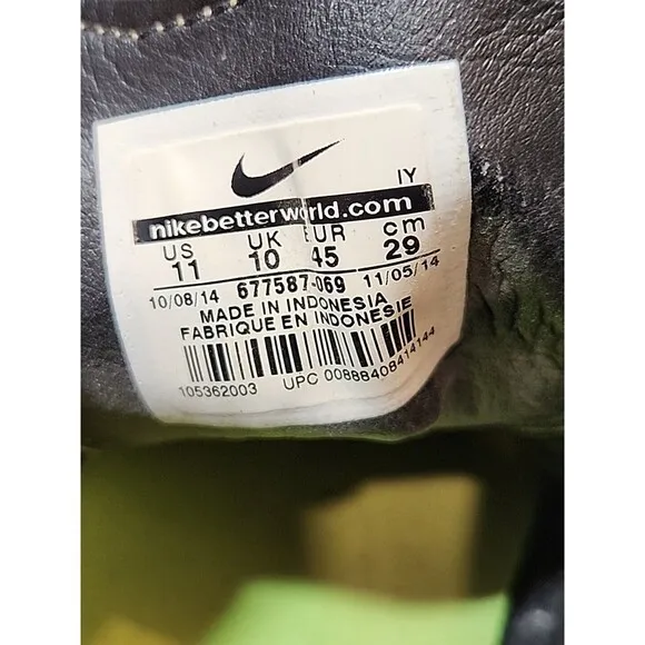 NIKE Mens Shoes Sneakers Hypervenom Phelon Premium IC  677587-069 Size US 11