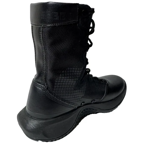 Nike Mens Size 4 Triple Black Tactical Military Combat Boots Moto Womens Size 6