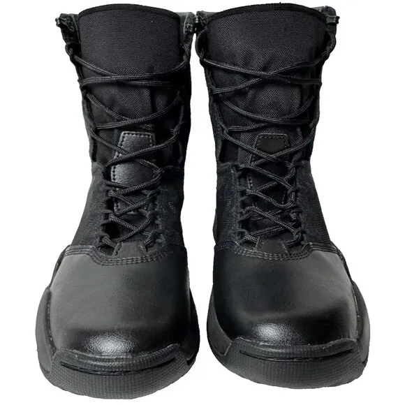 Nike Mens Size 4 Triple Black Tactical Military Combat Boots Moto Womens Size 6