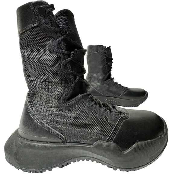 Nike Mens Size 4 Triple Black Tactical Military Combat Boots Moto Womens Size 6