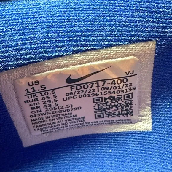 Nike Pegasus Turbo ZoomX Flyknit Running Shoes Blue FD0717-400 Mens 11.5 NEW