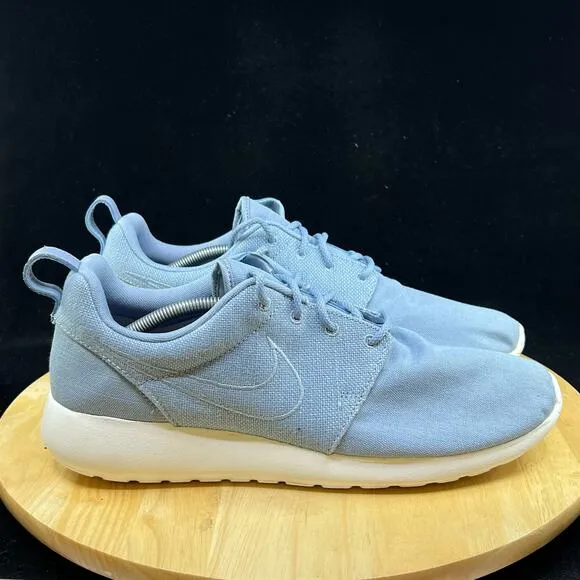 Nike Roshe One Premium Men's Size 11.5 Blue Canvas Athletic Shoes 525234 404