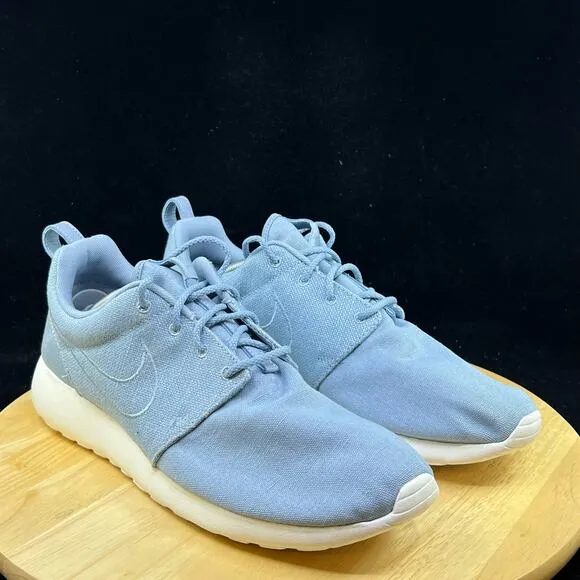 Nike Roshe One Premium Men's Size 11.5 Blue Canvas Athletic Shoes 525234 404