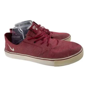 Nike SB Men's Brata Burgundy Canvas Skateboard Shoes Sz 9.5M (599632-611) EUC