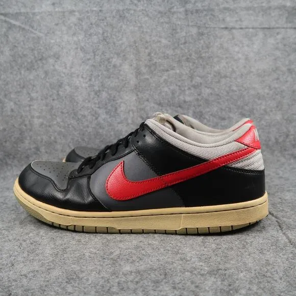 Nike Shoes Mens 13 Sneakers 2012 Dunk Lo Dark Grey Red Leather Trainers Retro
