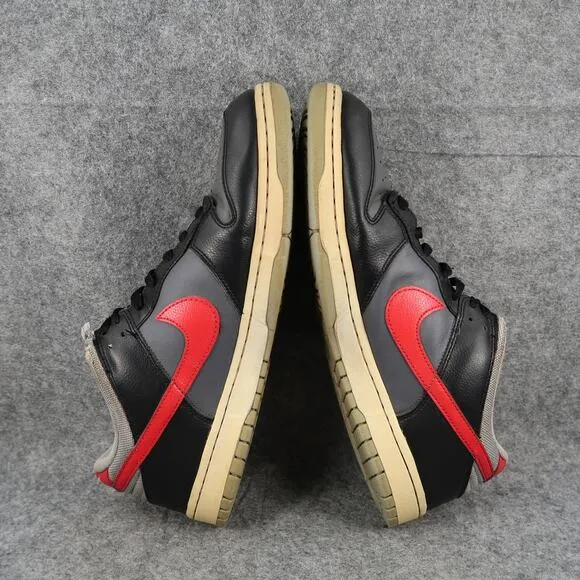 Nike Shoes Mens 13 Sneakers 2012 Dunk Lo Dark Grey Red Leather Trainers Retro