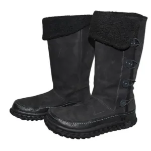 Nike valenka 2AGG black suede leather puddle proof winter tall boot size 9