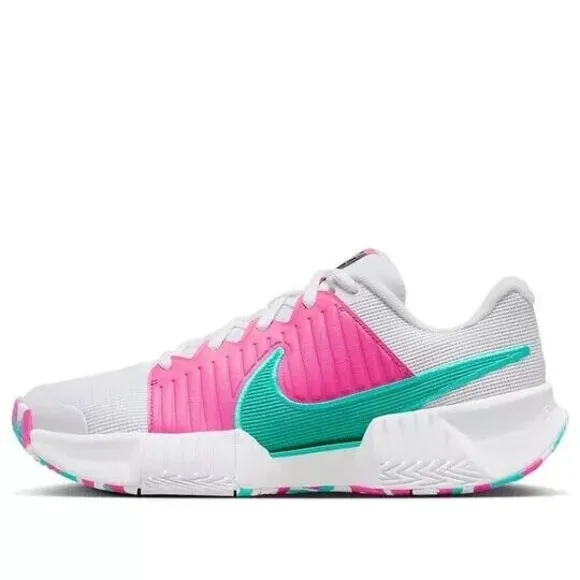 Nike Zoom Challenge Pickleball Shoes Womens Size 8 White Retro Pink (FQ4155-101)