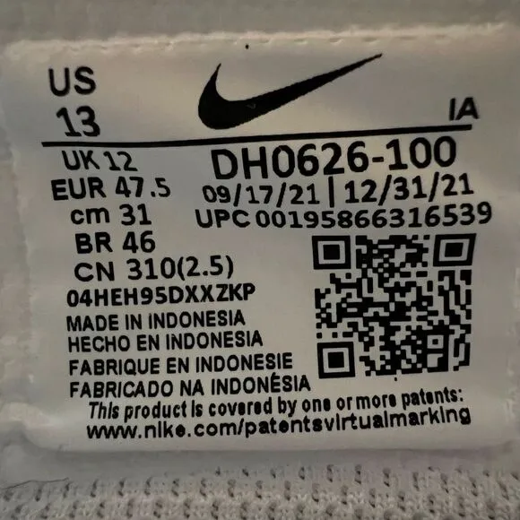 Nike Zoom‎ Court Lite 3 Shoes Mens Size 13 Sneakers White Black DH0626 100