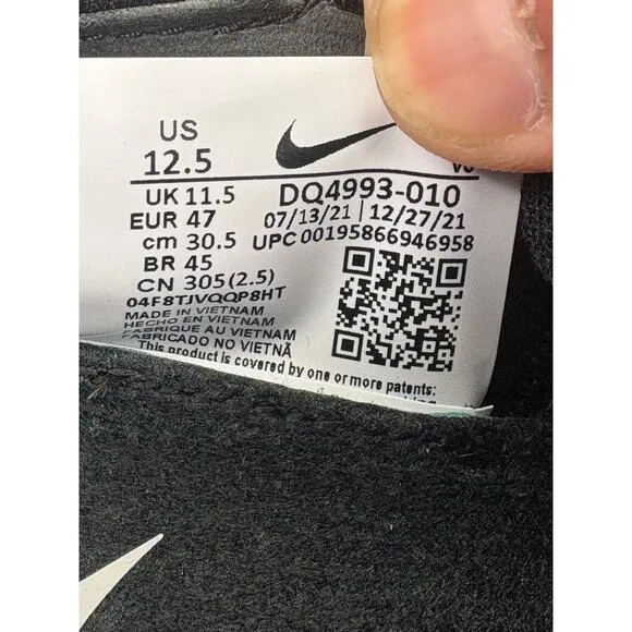 Nike Zoom Fly 4 Running Shoes Mens 12.5 Black Green Orange White Sneakers NEW