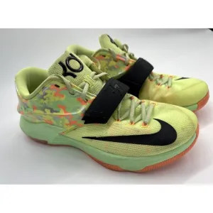 Nike Zoom KD 7 Shoes Mens 13 Easter Lime Camo Kevin Durant Athletic Sneakers