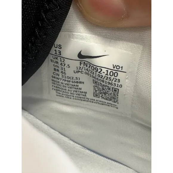 Nike Zoom LeBron NXXT Gen Basketball Shoes Mens 13 White Black TB Promo Team