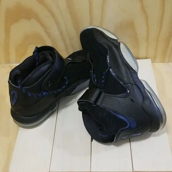 Nike Mens Size 11 Air Penny IV 4 Black Blue Magic Shoes NBA