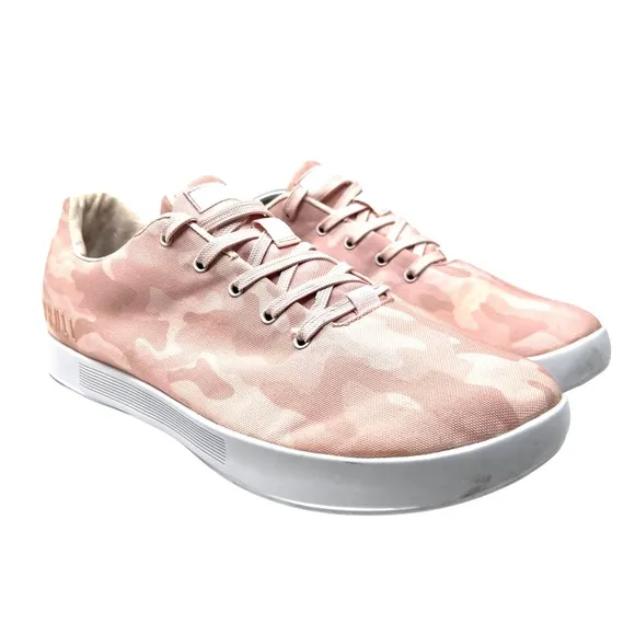 NoBull Mens Camo Canvas Trainer Workout Shoes Size Men's 13 Pink Lace Up