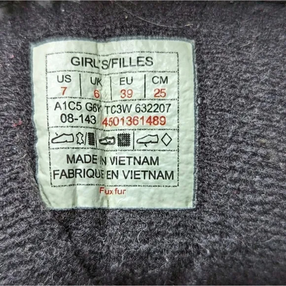 North Face Y2K Fair Isle BRAT Girls Lace Up Shellista Faux Fur Snow Boots 7