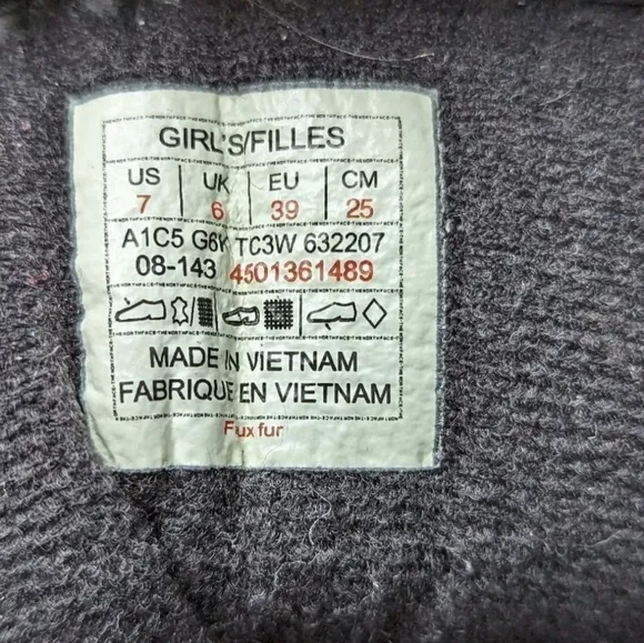 North Face Y2K Fair Isle BRAT Girls Lace Up Shellista Faux Fur Snow Boots 7