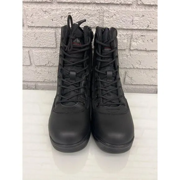 NortiV 8 Tropper Men Black Military Safety Boots Shirt Size 8.5