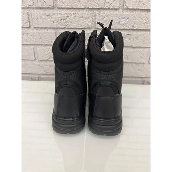NortiV 8 Tropper Men Black Military Safety Boots Shirt Size 8.5