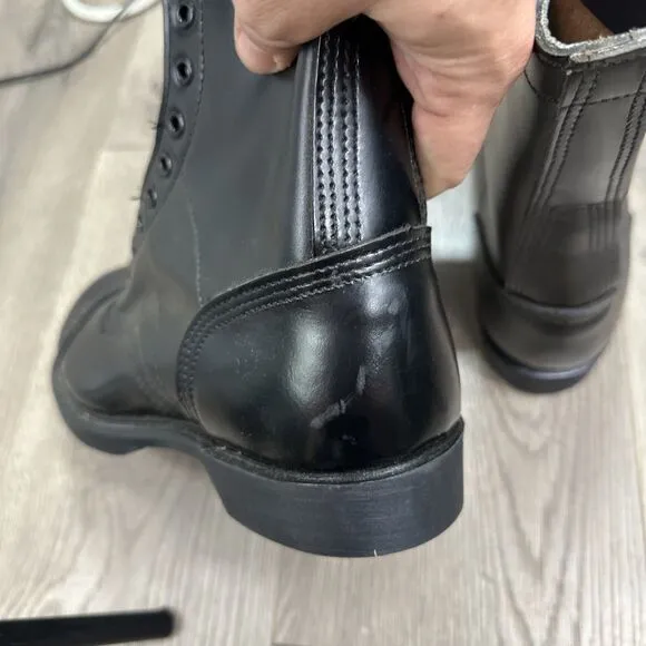 NOS HH Brand Double H 975 Military Combat Leather Jump Boots USA - Men’s 9 D