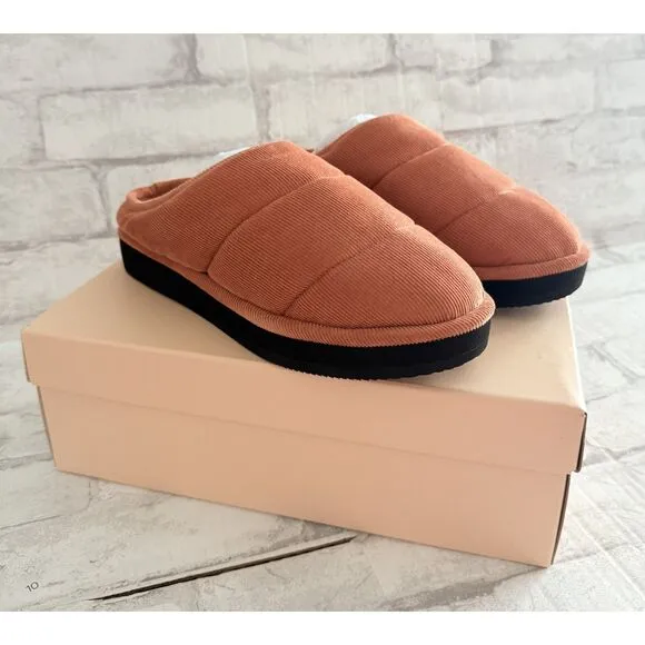 NWB Loeffler Randall Corduroy Otto Puffer Slipper Slip-On Mules Sz 9B