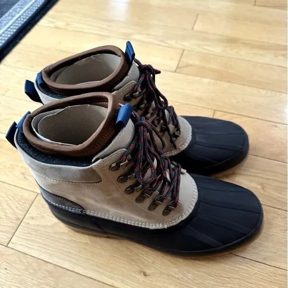 NWOB J. CREW Nordic high insulated Hiking Khaki Multi Duck Boots