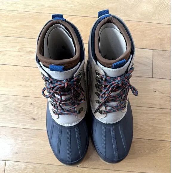 NWOB J. CREW Nordic high insulated Hiking Khaki Multi Duck Boots