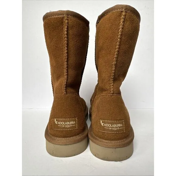 NWOB Koolaburra by UGG Brown Suede Short Boots with Fur Lining Size 7