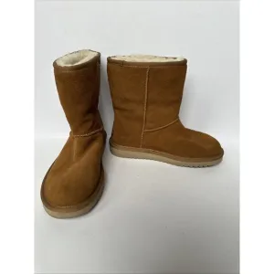 NWOB Koolaburra by UGG Brown Suede Short Boots with Fur Lining Size 7