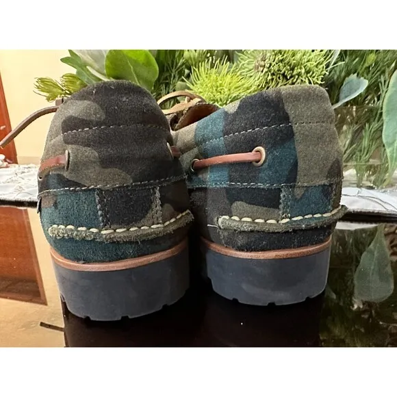 NWOB POLO RALPH LAUREN MEN'S shoes 11.5  Ranger Camo Suede Boat Shoes