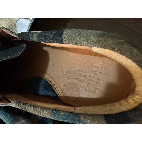 NWOB POLO RALPH LAUREN MEN'S shoes 11.5  Ranger Camo Suede Boat Shoes