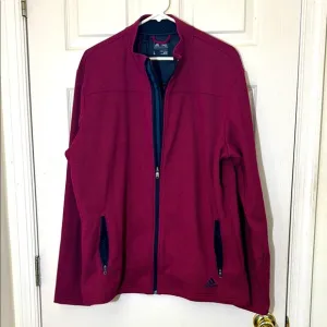 NWOT Adidas Men’s Full Zipper Climate Warm Jacket Size Large Maroon