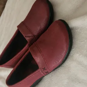 NWOT! BOC Leather Red Slip-On Shoes