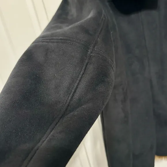 NWOT COLDWATER CREEK Black/Brown Faux Fur Coat Size 1XL 18