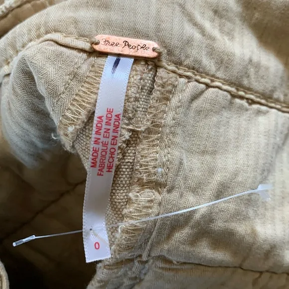 NWOT FREE PEOPLE All Yours Micro Shorts Neutral Tan