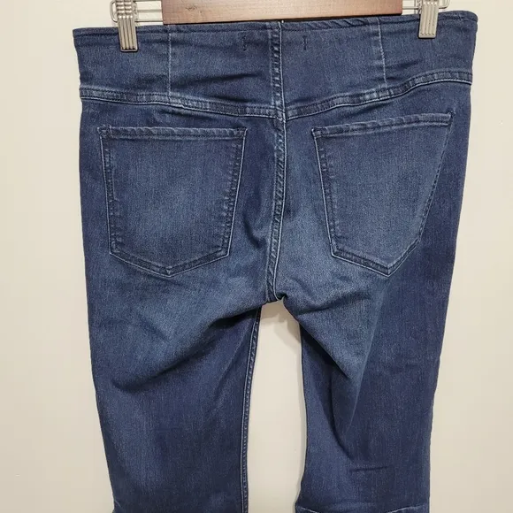 NWOT! Free People Penny Pull On Blue Flare Bell Bottom Jeans