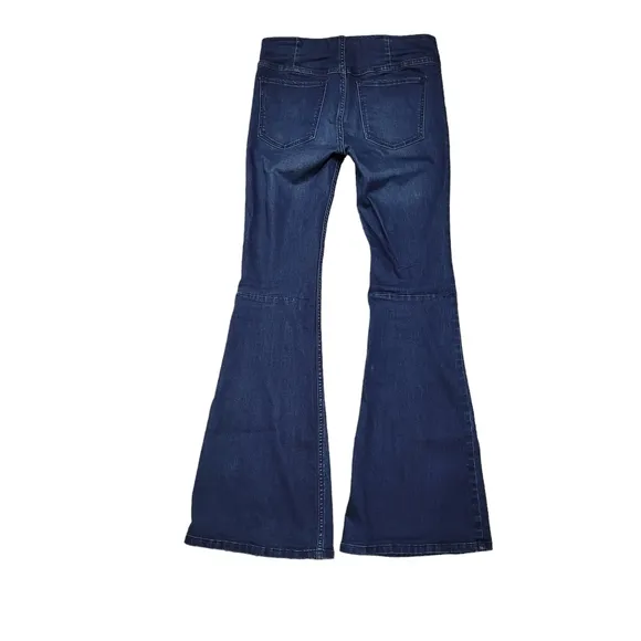 NWOT! Free People Penny Pull On Blue Flare Bell Bottom Jeans