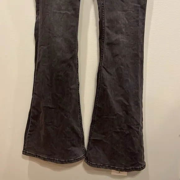 NWOT! Free People Penny Pull On Flare Denim Jeans Black