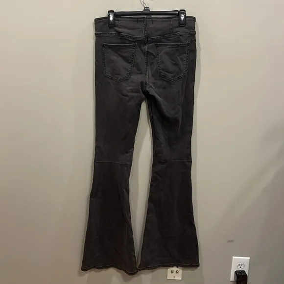NWOT! Free People Penny Pull On Flare Denim Jeans Black