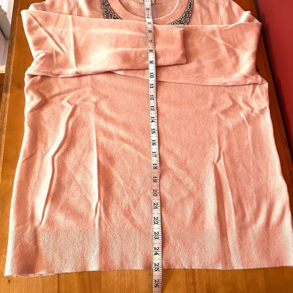 🩷NWOT Kate Spade Baby Pink Cashmere Blend 3/4 Sleeve Sweater, size XL